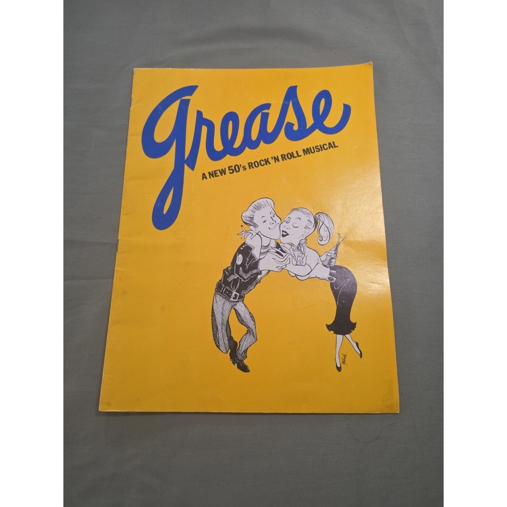 Vintage Grease The Musical Original Broadway Program 1972 Souvenir Program
